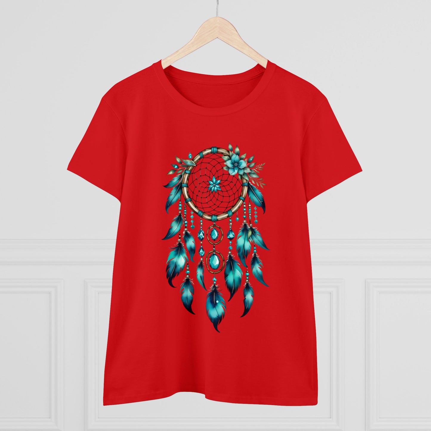 Turquoise Dream Catcher - Sagittarius - Astrology - Women's Midweight Cotton Tee