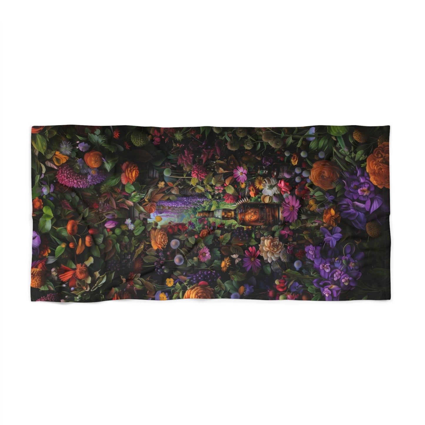 Whiskey & Flowers - Beach Towel