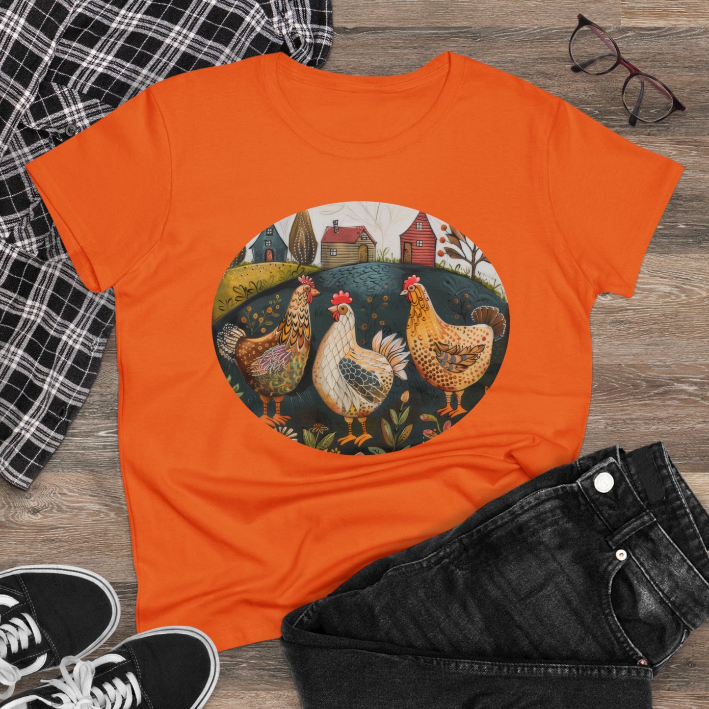 Chickens - Women's Midweight Cotton Tee