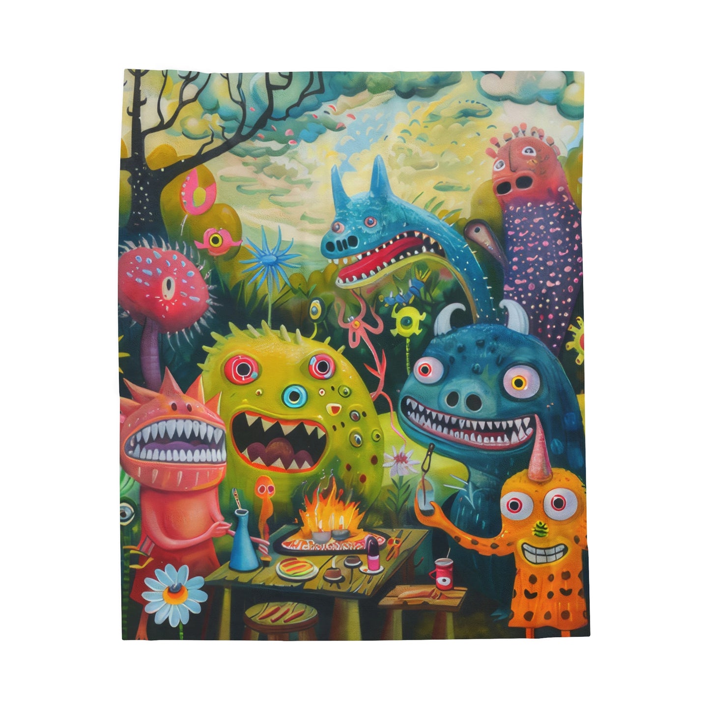 Monster Bash - Velveteen Plush Blanket