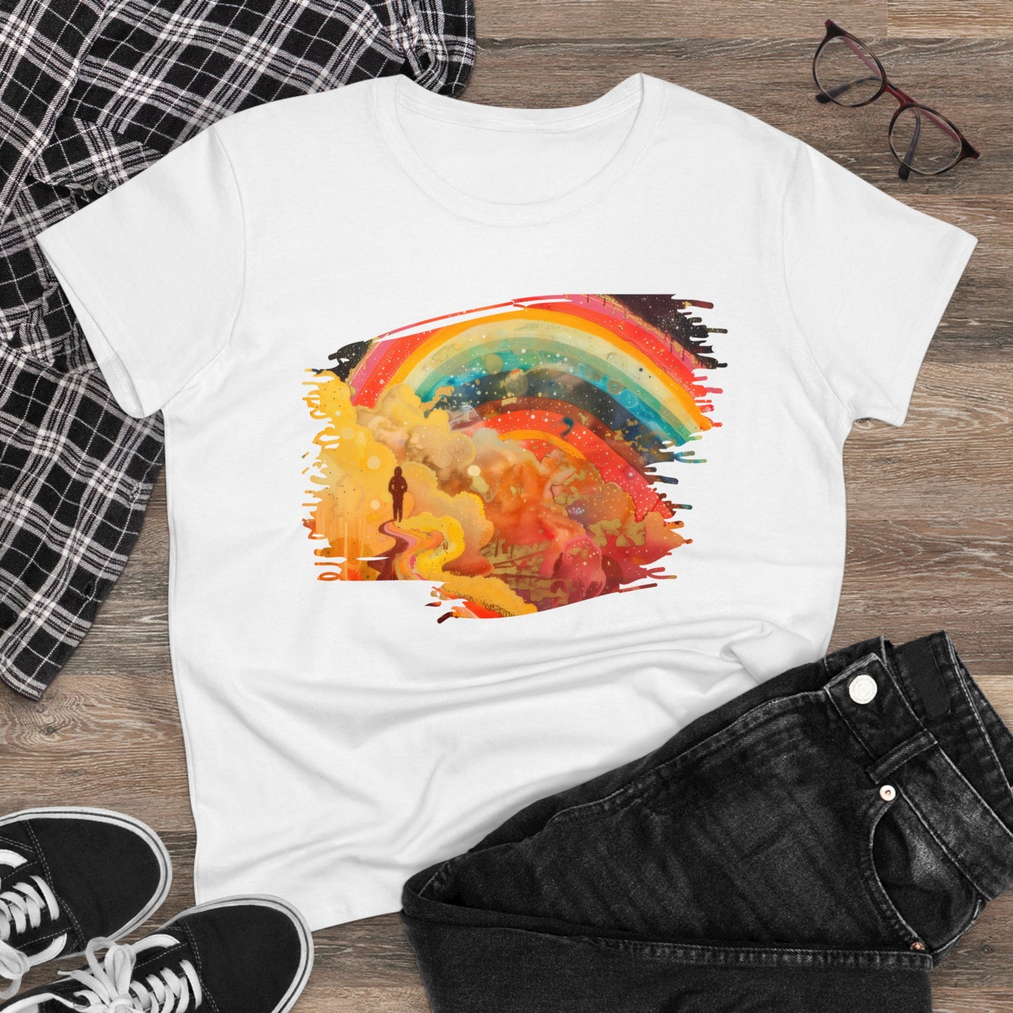 Chasing Rainbows - Women's Midweight Cotton Tee