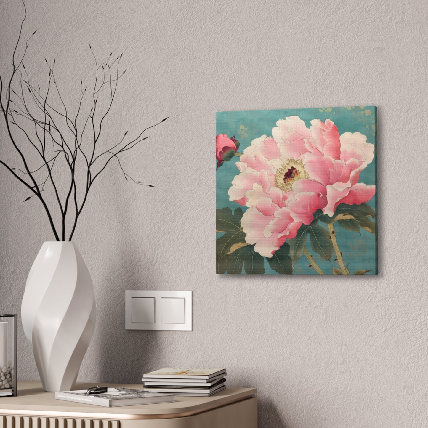 Peony - Canvas Stretched, 0.75"