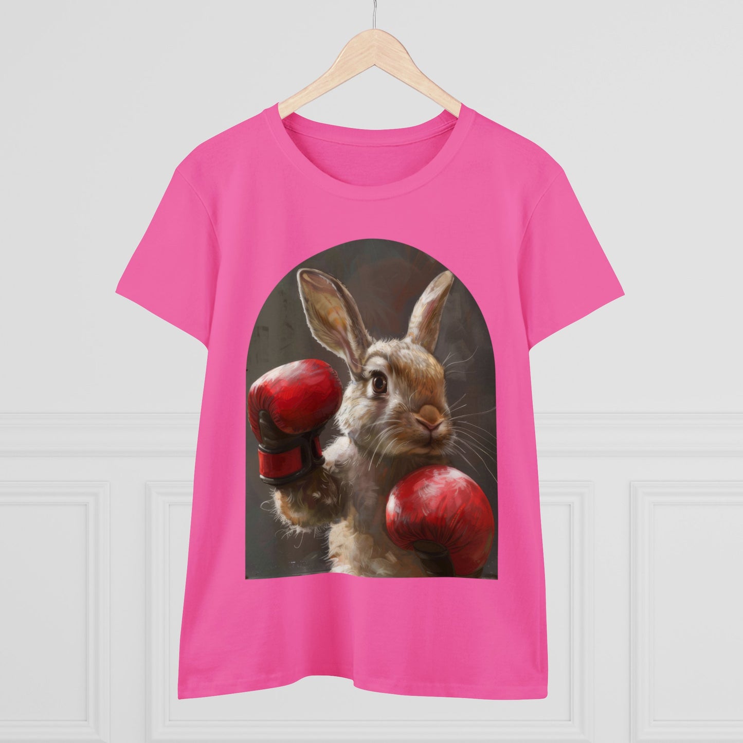 Boxing Rabbit - Women's Midweight Cotton Tee