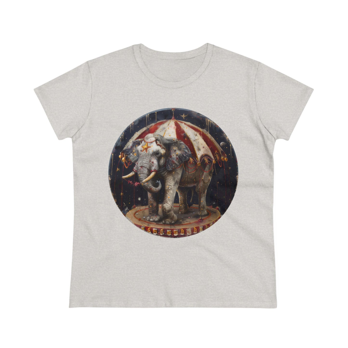 Circus Elephant - Women's Midweight Cotton Tee