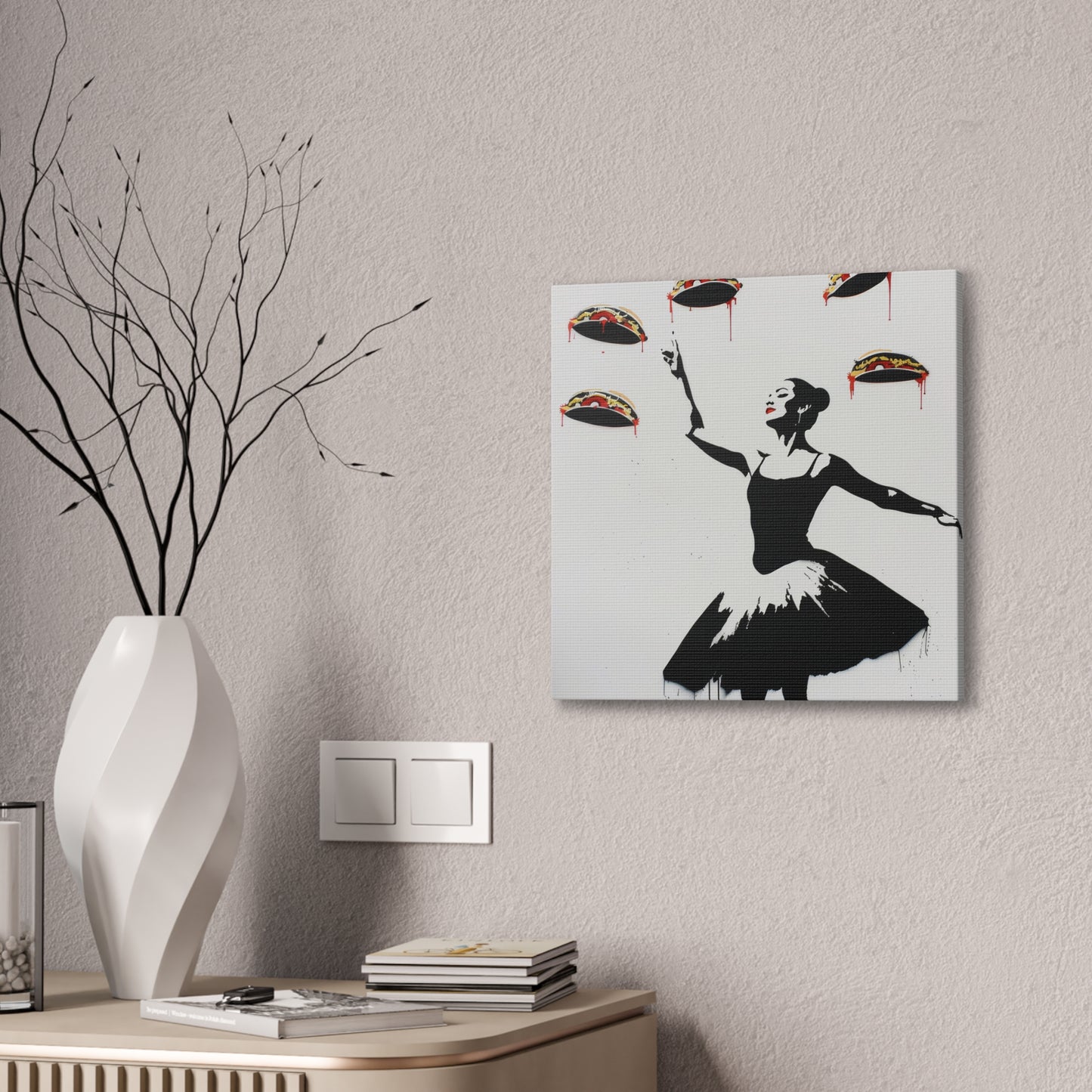 Ballerina of Tacos - Canvas Stretched, 0.75"