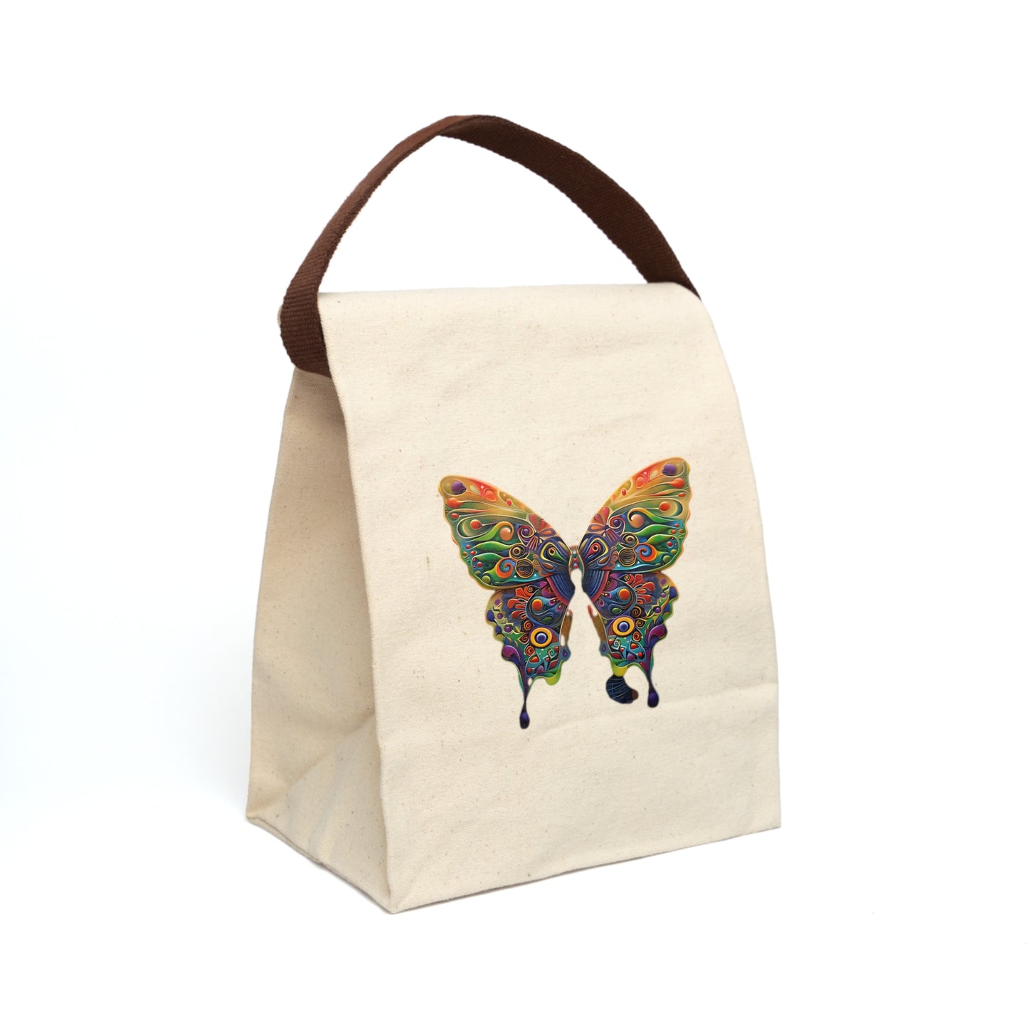 Butterfly - Canvas Lunch Bag With Strap