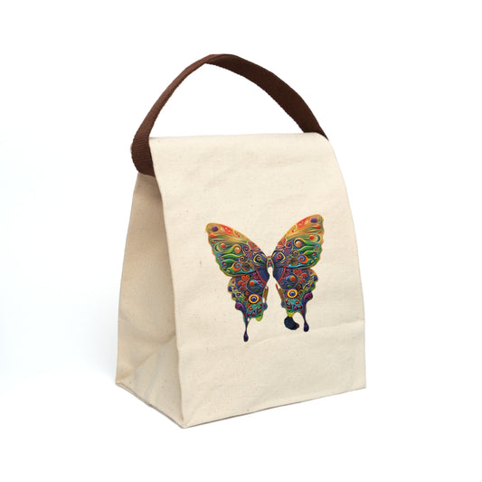Butterfly - Canvas Lunch Bag With Strap