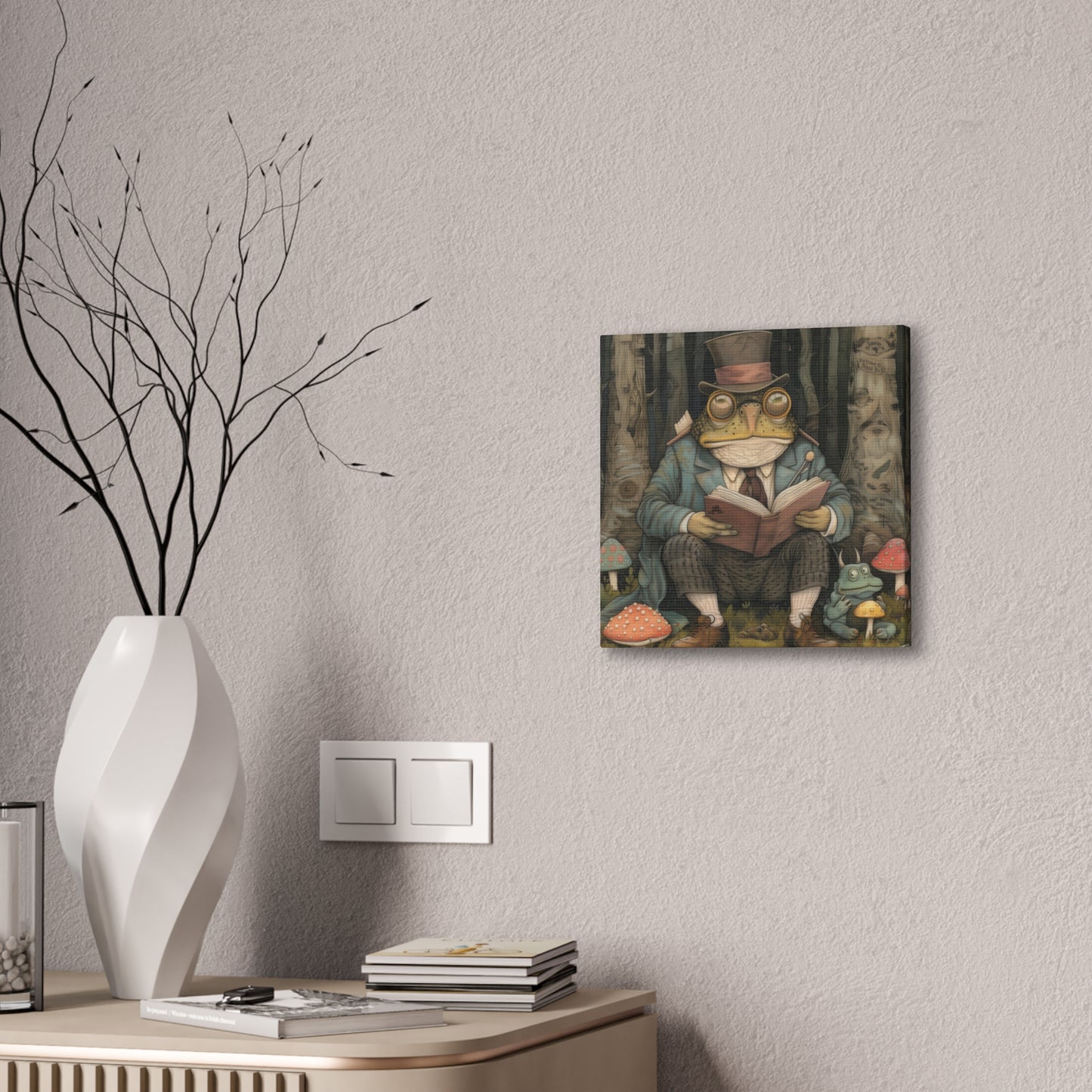 Reading Toad - Canvas Stretched, 0.75"