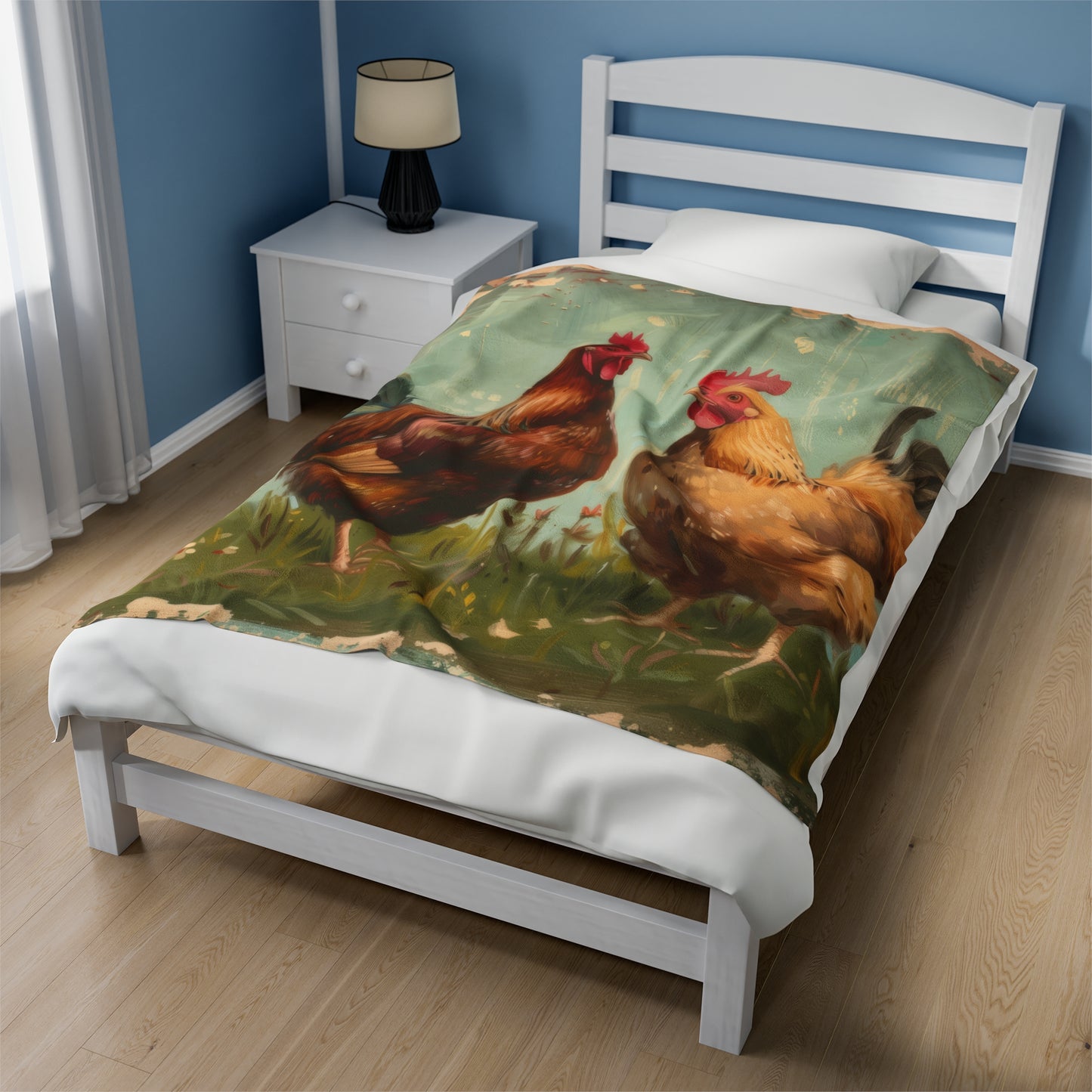 Chickens - Velveteen Plush Blanket