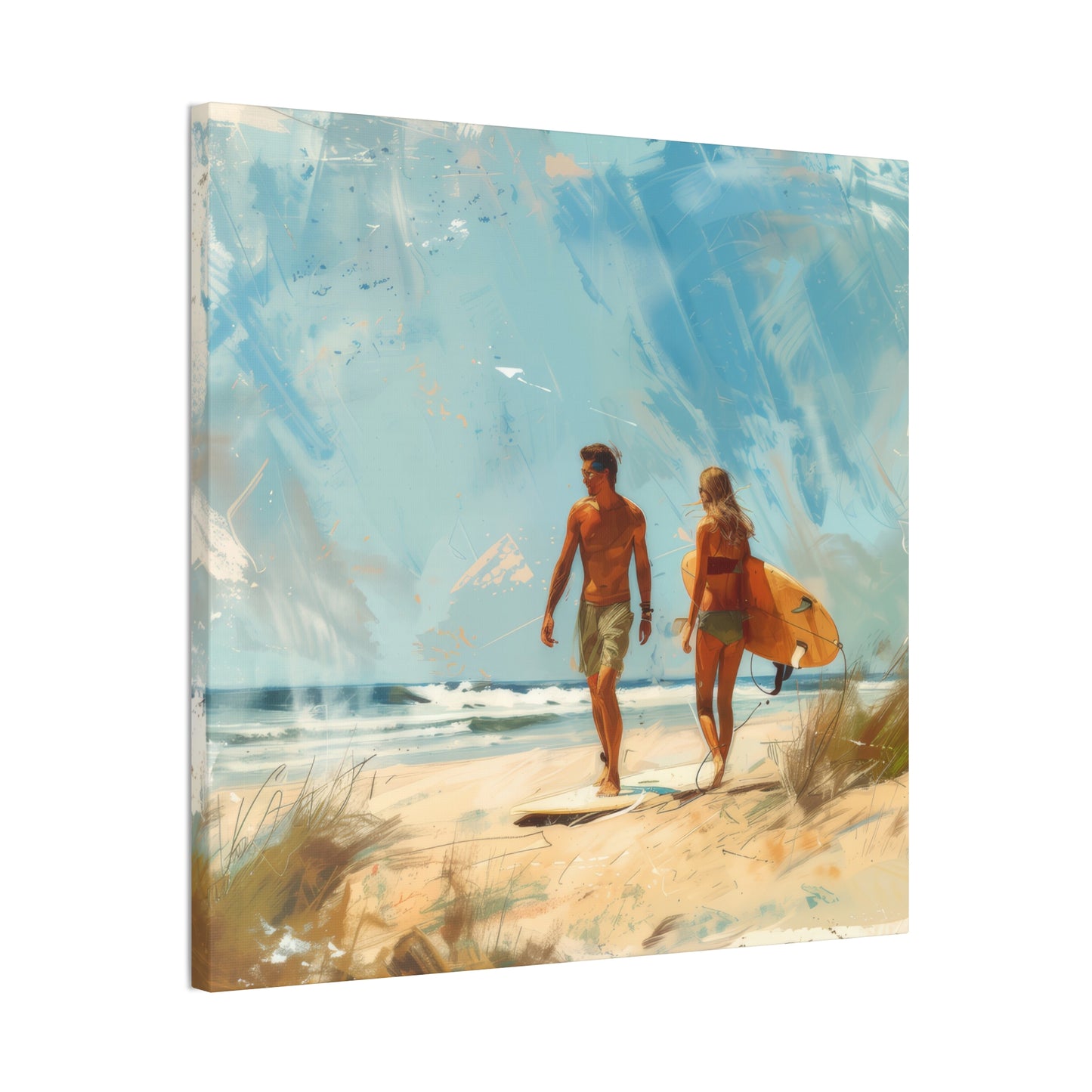 Beach and Surf  - Canvas Stretched, 0.75"