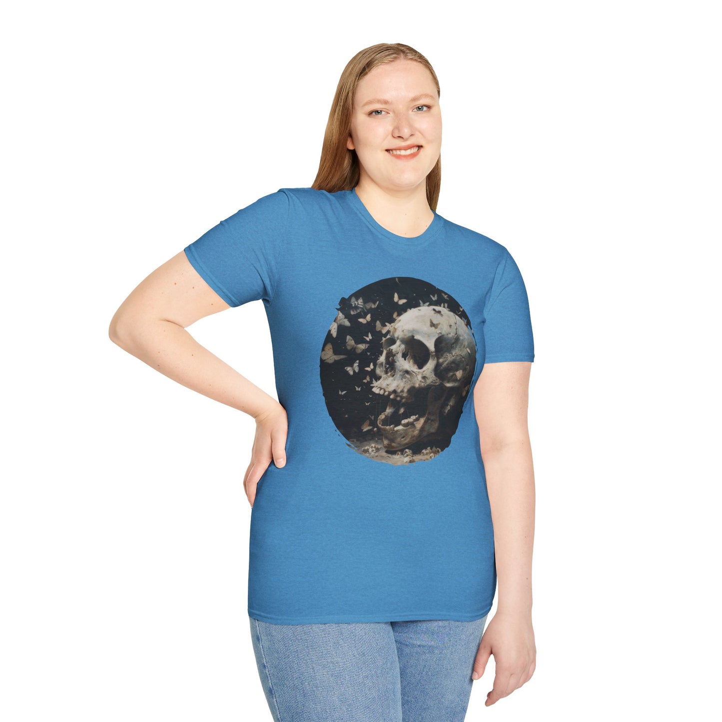 Skulls and Butterflies - Unisex Softstyle T-Shirt