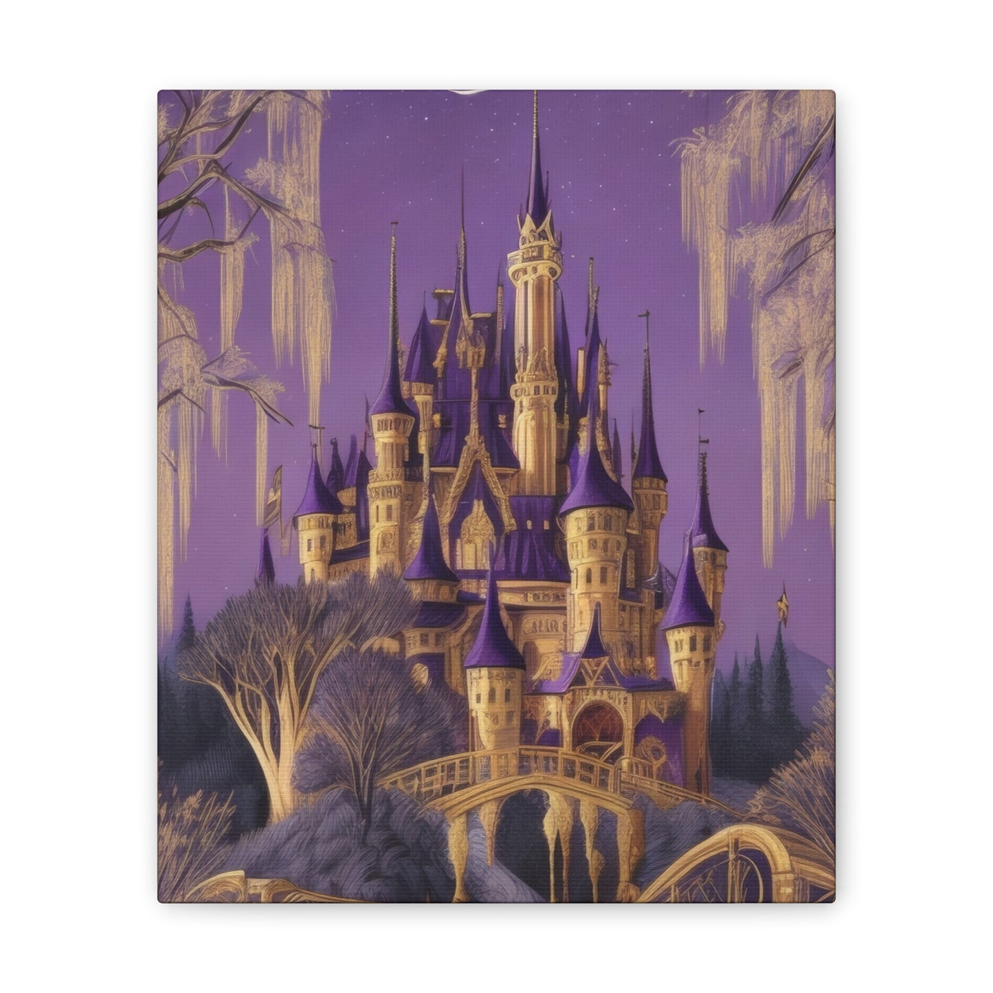 Purple Castle - Canvas Stretched, 0.75"