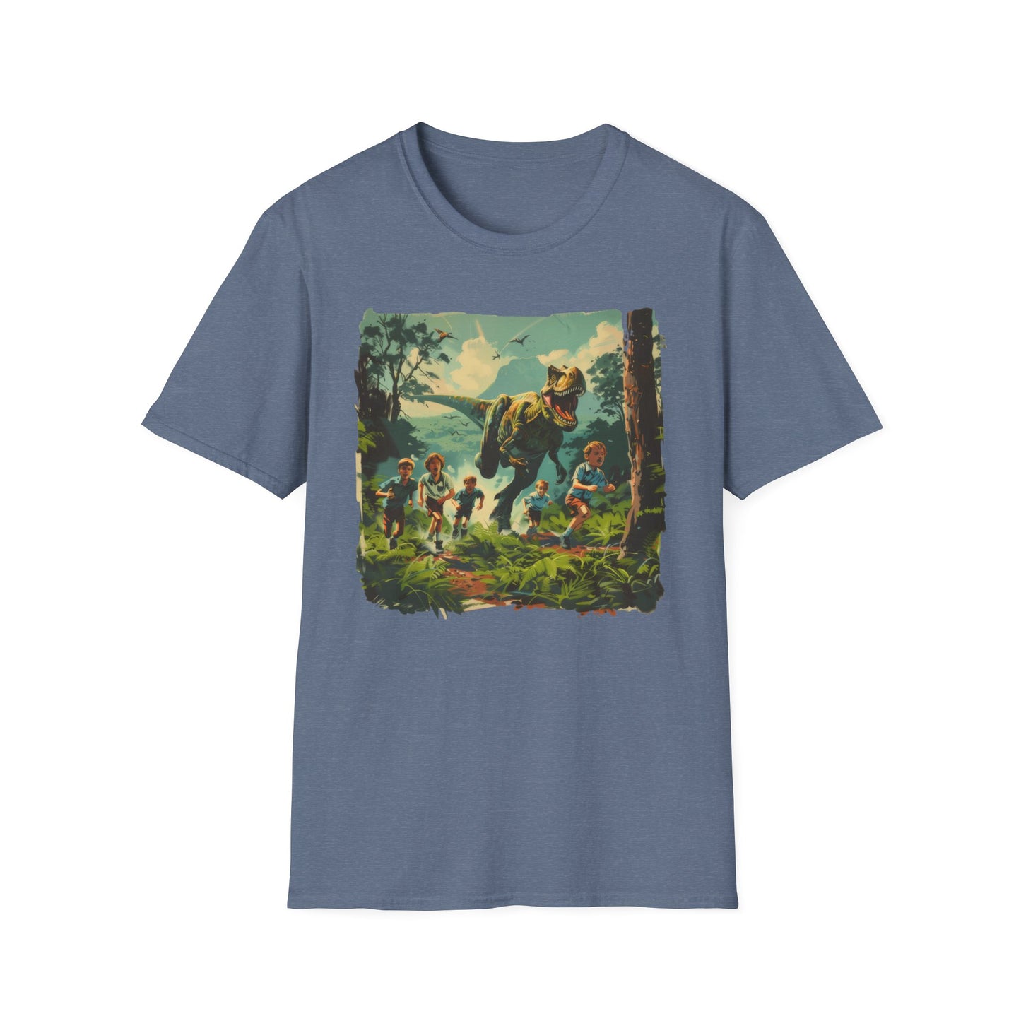 Dinosaur Chase - Unisex Softstyle T-Shirt