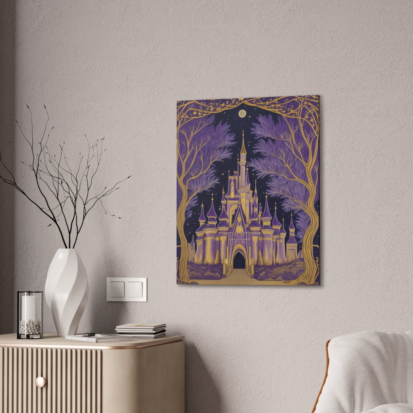 Purple Castle - Canvas Stretched, 0.75"