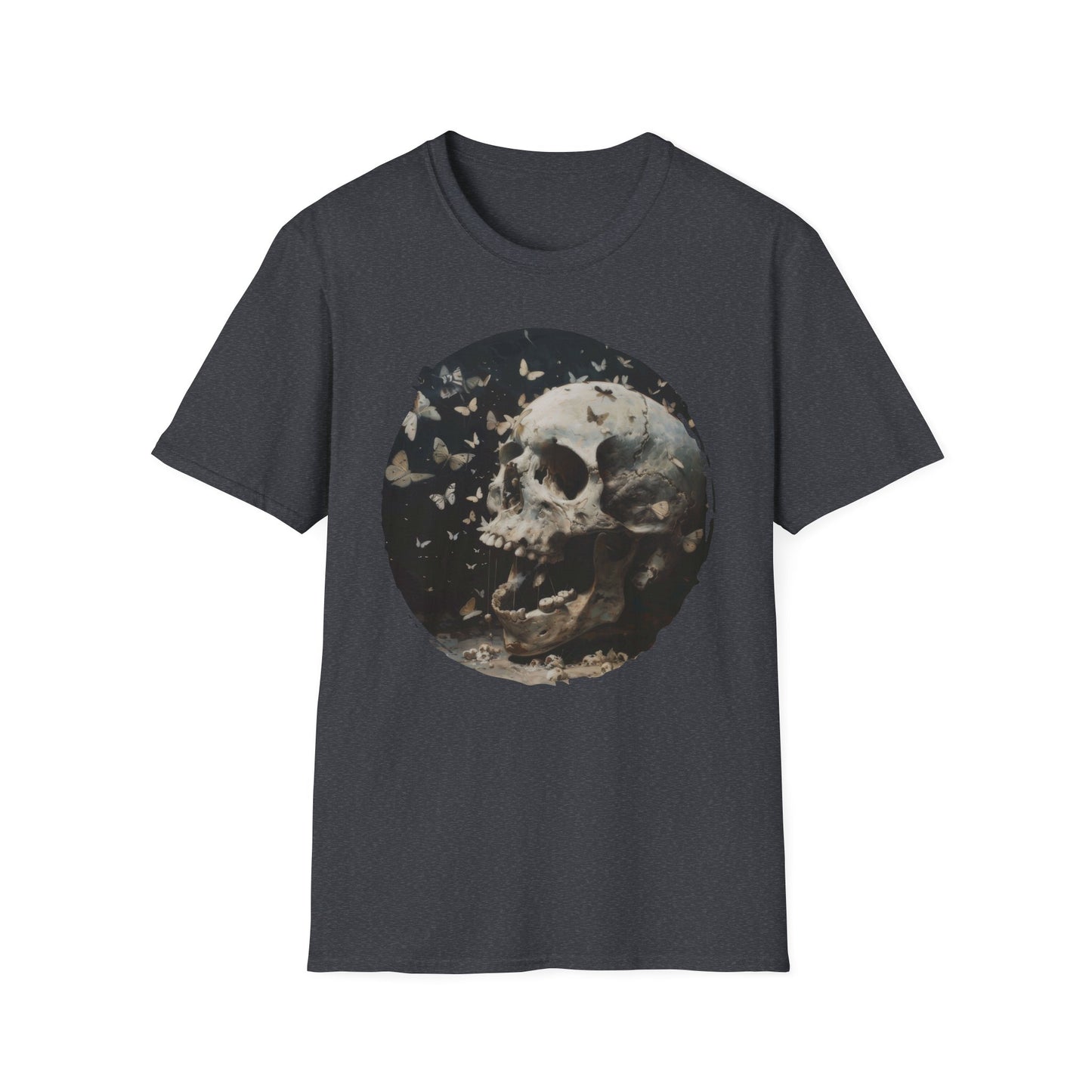 Skulls and Butterflies - Unisex Softstyle T-Shirt