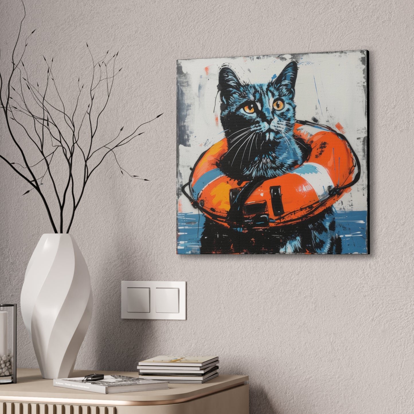 Rescue Cat - Canvas Stretched, 0.75"