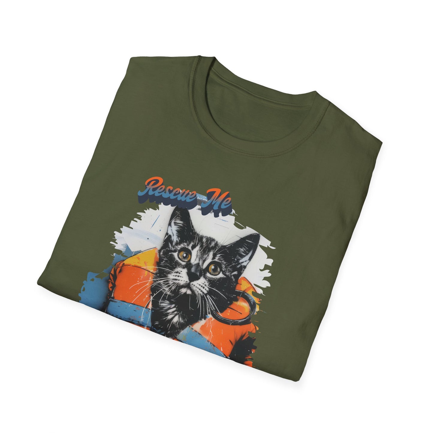 Rescue Cat - Unisex Softstyle T-Shirt