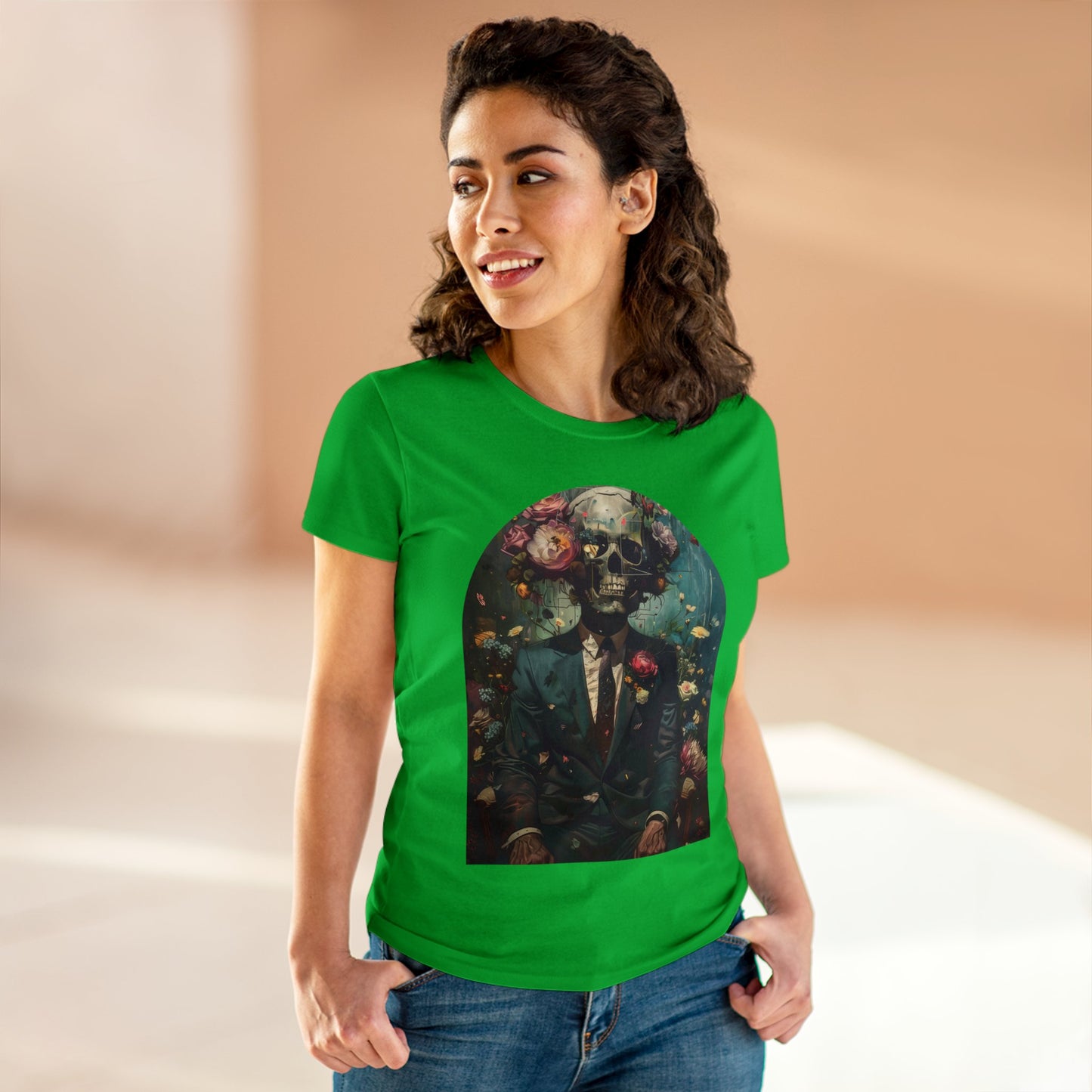 Flowers on My Mind - Women's Midweight Cotton Tee