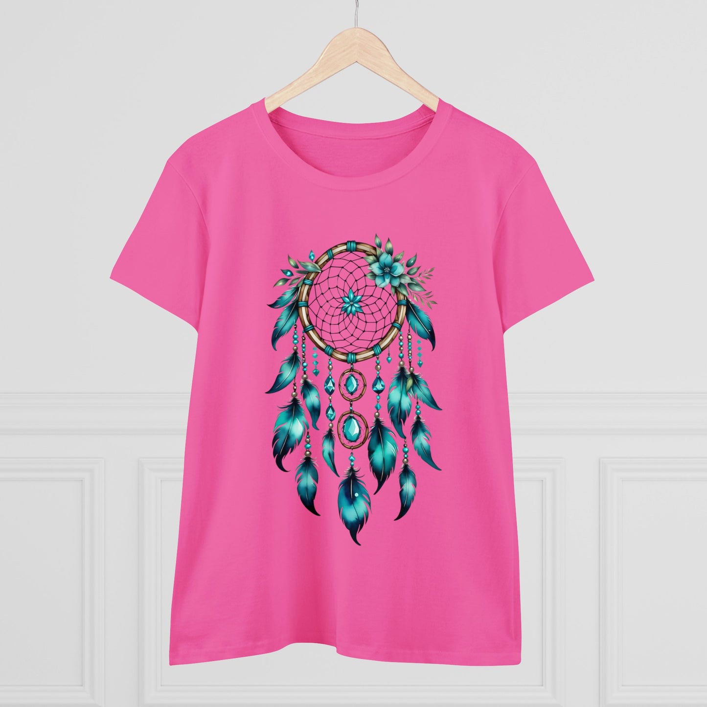 Turquoise Dream Catcher - Sagittarius - Astrology - Women's Midweight Cotton Tee