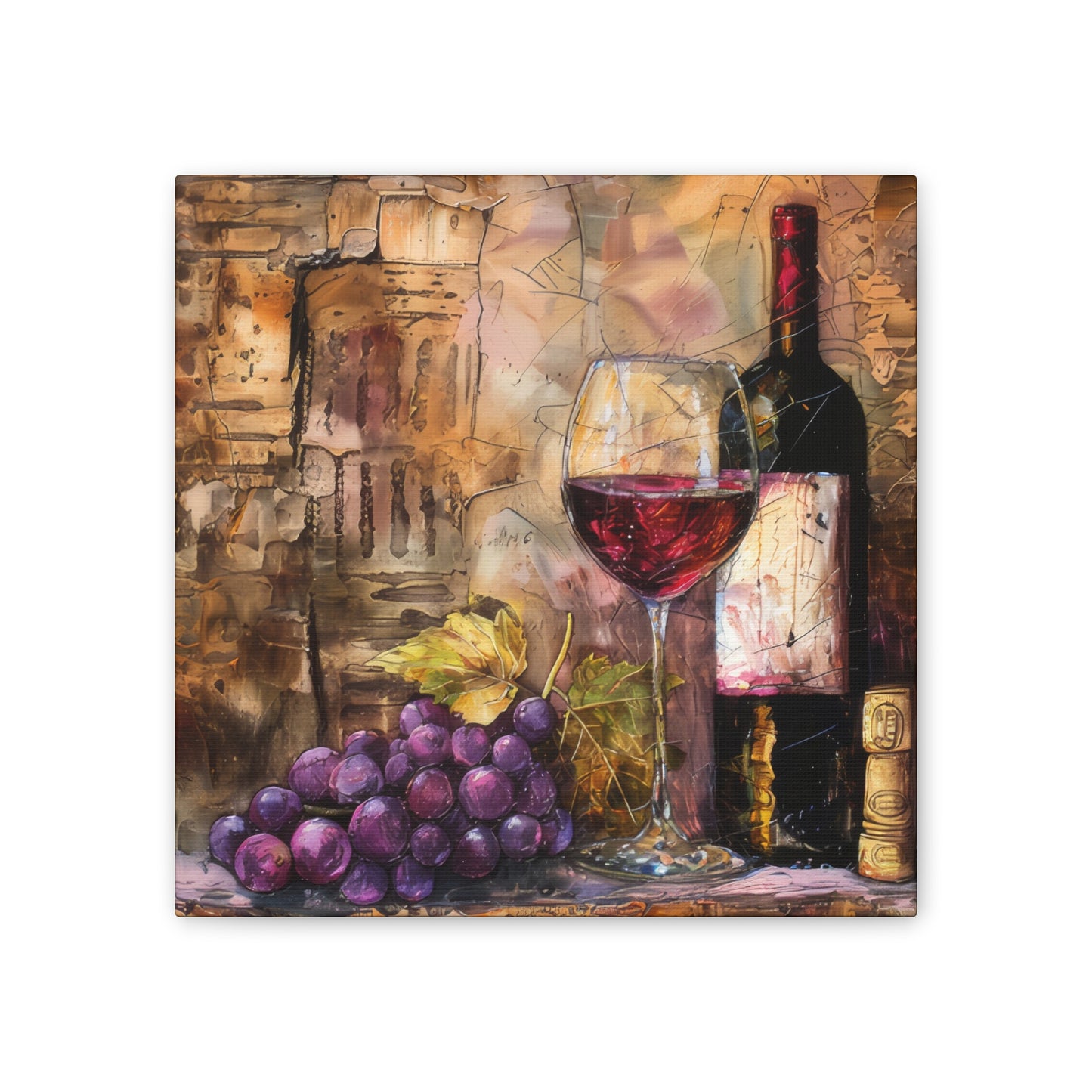 Wine - Canvas Stretched, 0.75"