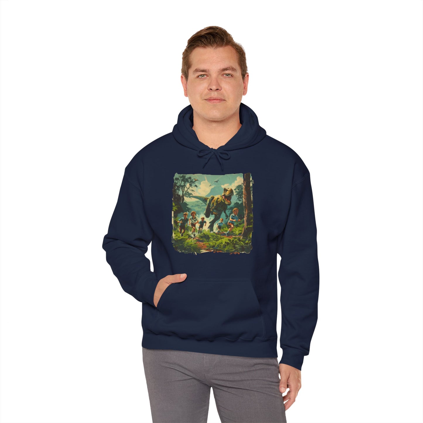 Dinosaur Chase - Unisex Heavy Blend™ Hooded Sweatshirt