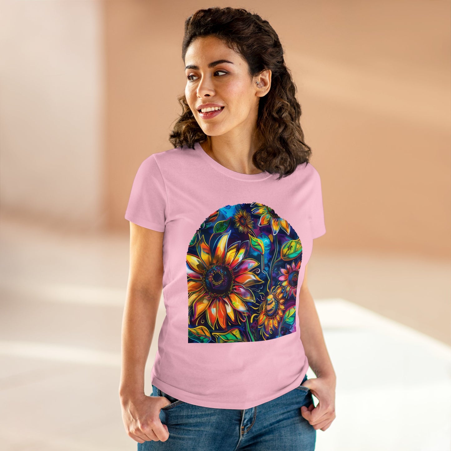 Sunflowers - Women's Midweight Cotton Tee