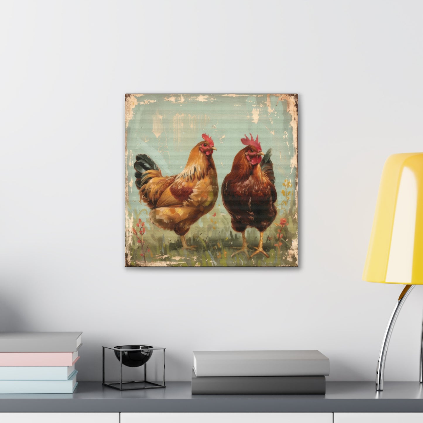 Chickens - Canvas Stretched, 0.75" - Canvas Stretched, 0.75"