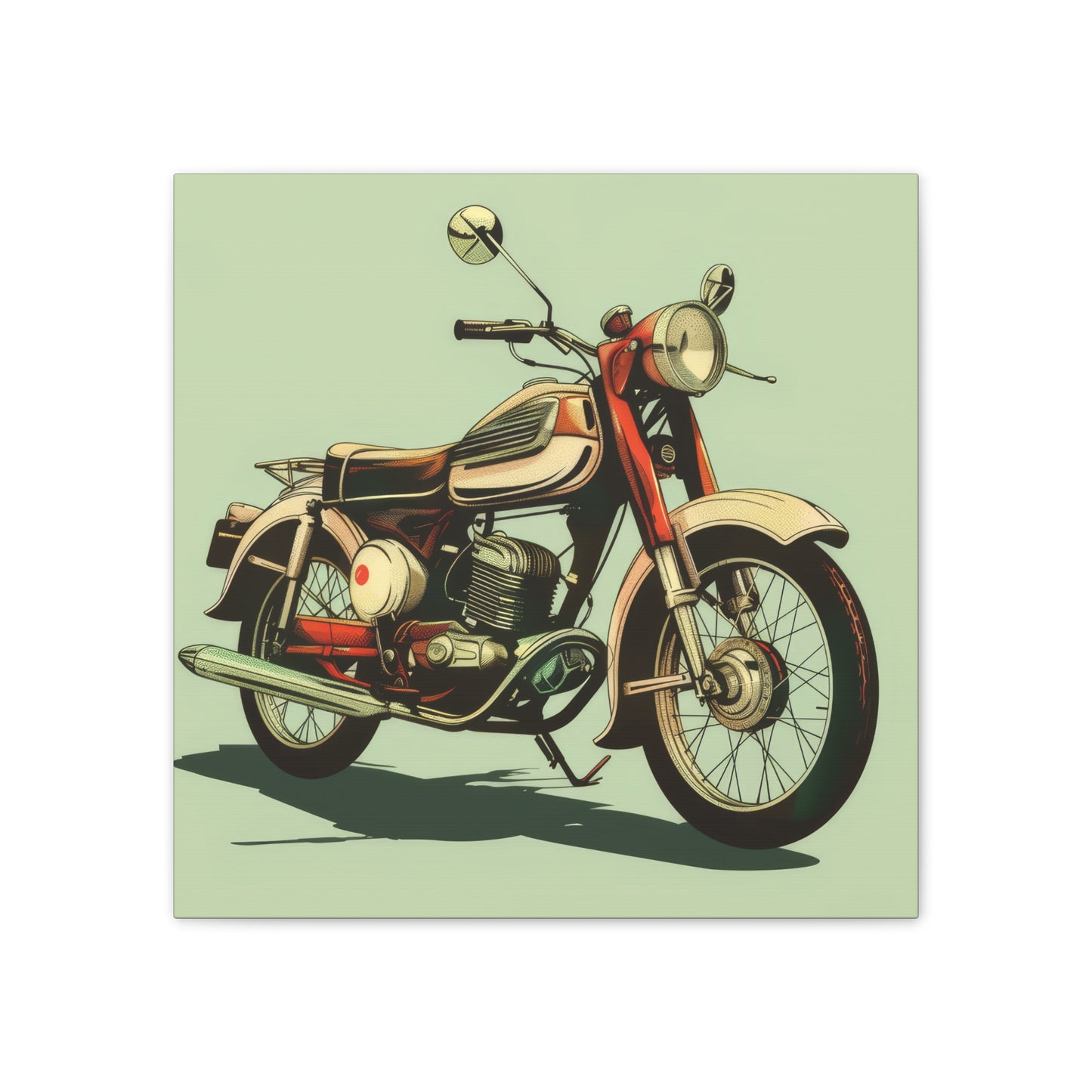 Motorcycle - Canvas Stretched, 0.75"