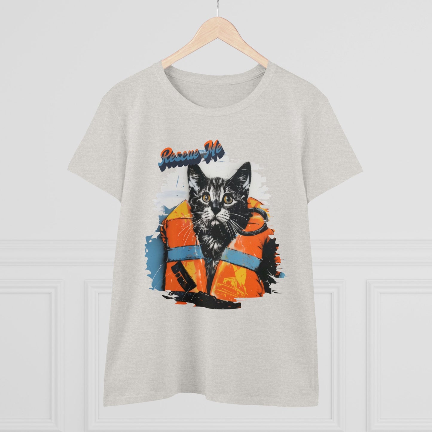 Rescue Cat - Women's Midweight Cotton Tee