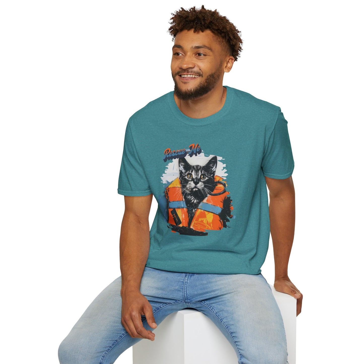 Rescue Cat - Unisex Softstyle T-Shirt