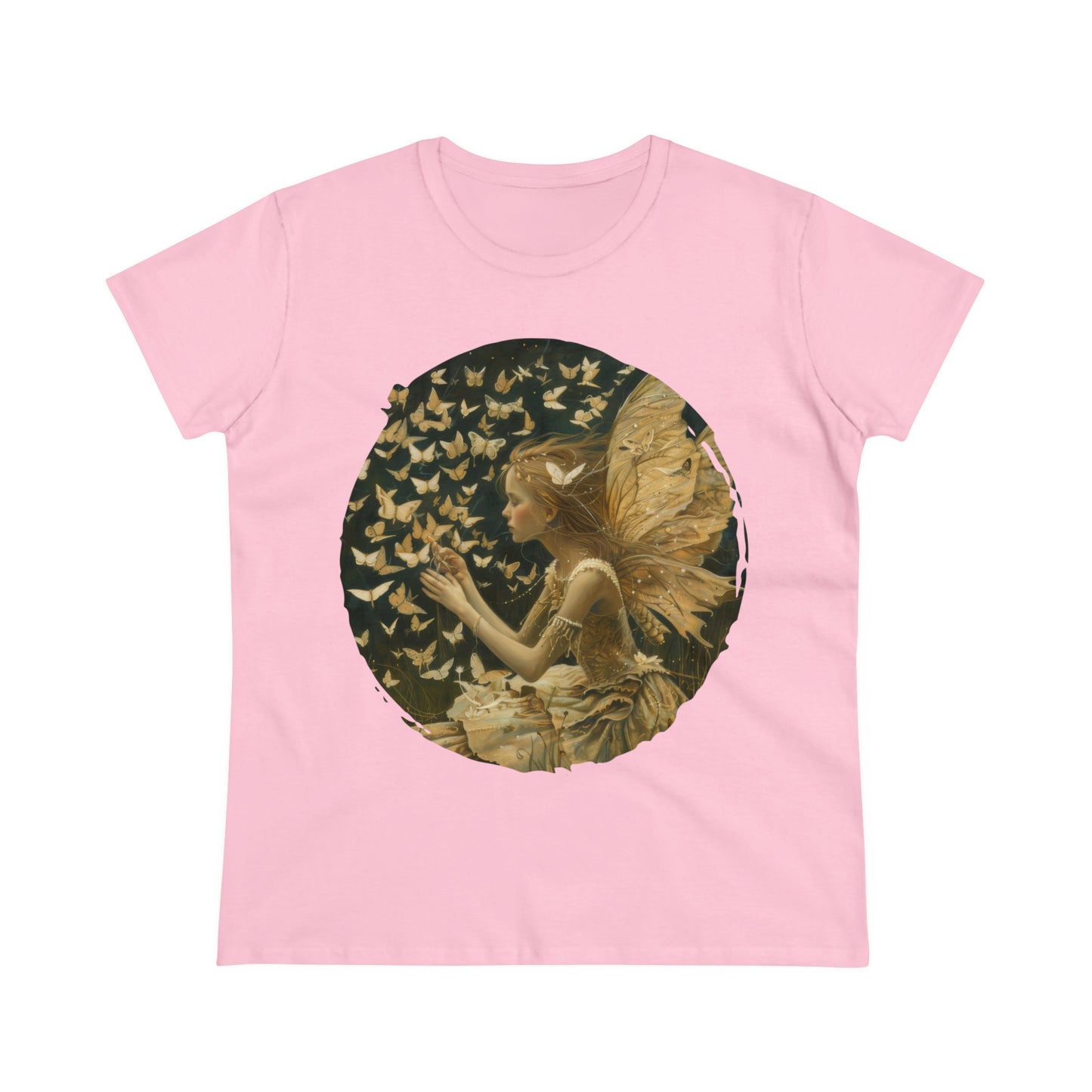 Fairy and Butterflies - Fantasy - Women's Midweight Cotton Tee