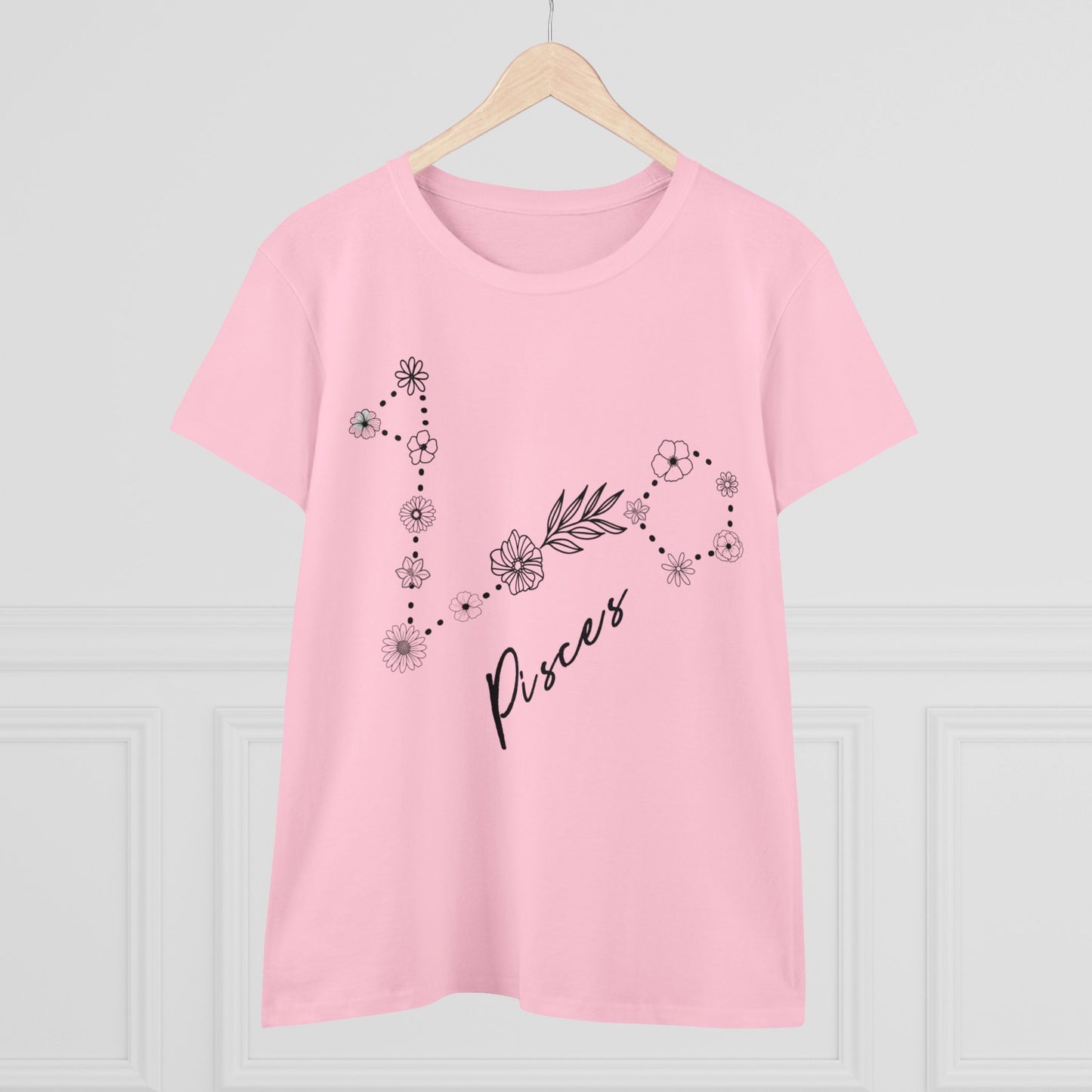 Flower Constellation - Pisces - Astrology - Women's Midweight Cotton Tee