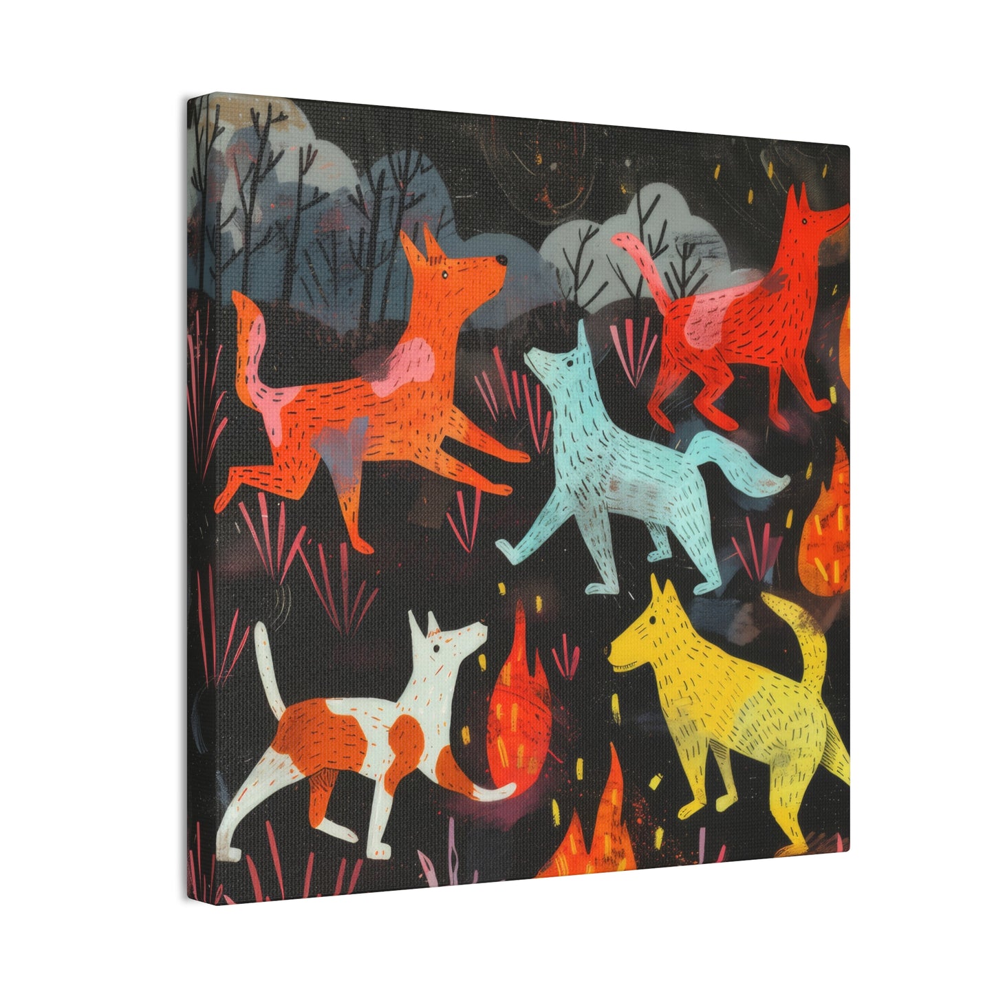 Dog Night - Canvas Stretched, 0.75"