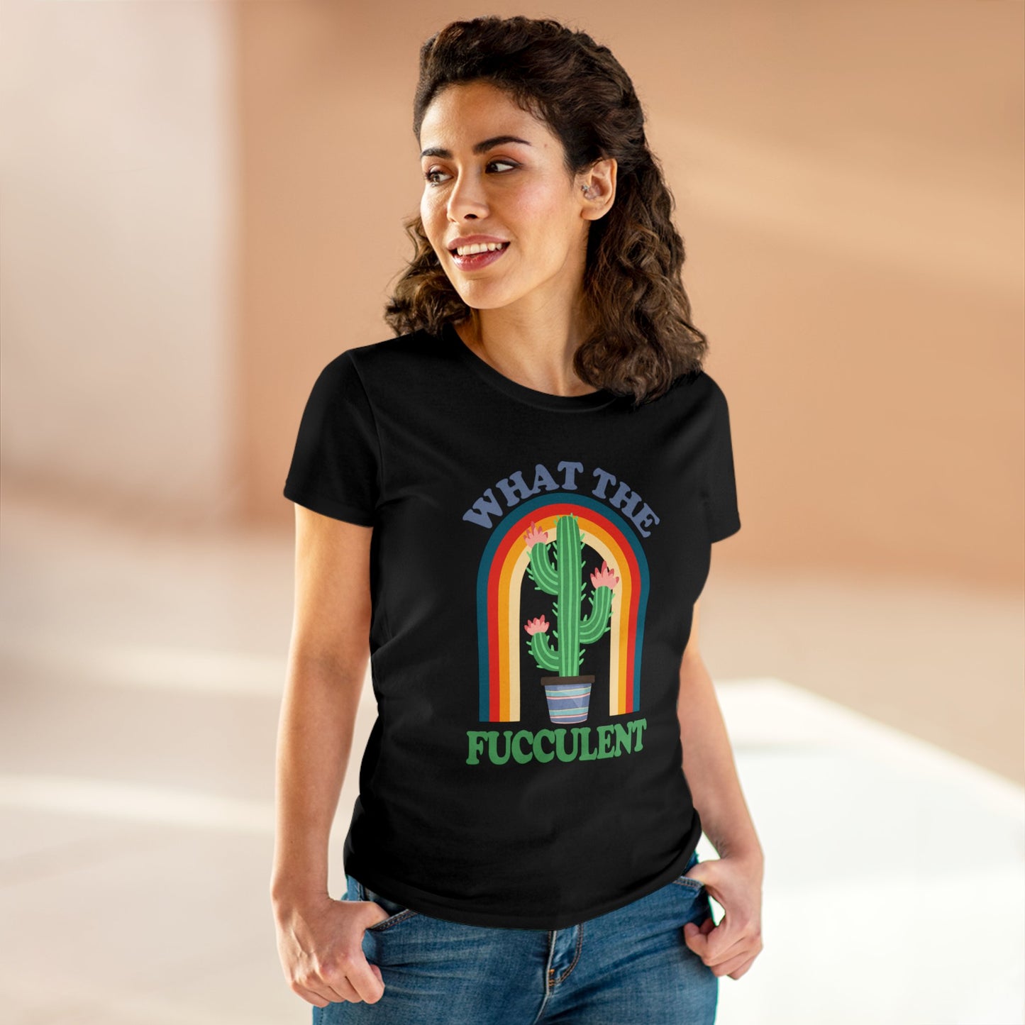 What the Fucculent - Gardening - Women's Midweight Cotton Tee