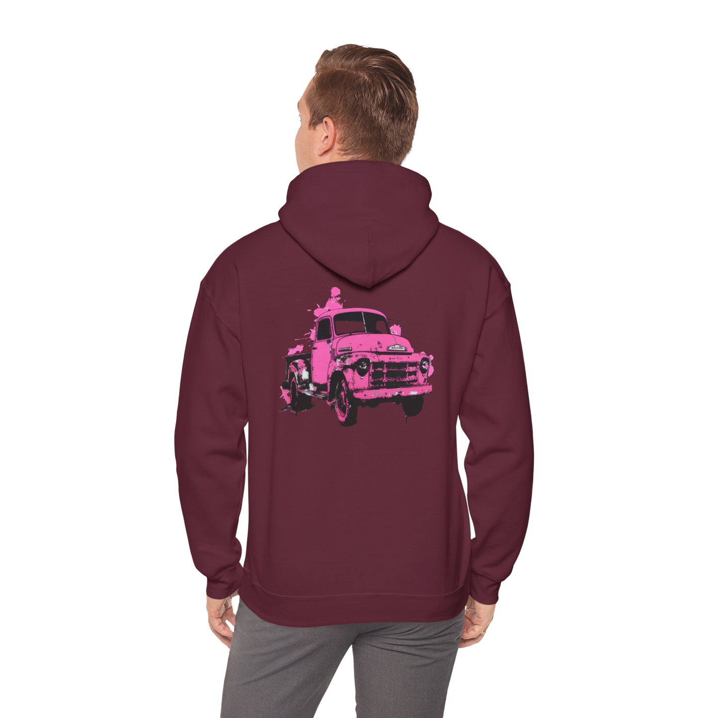 Pink Truck - Unisex Heavy Blend™ Hooded Sweatshirt