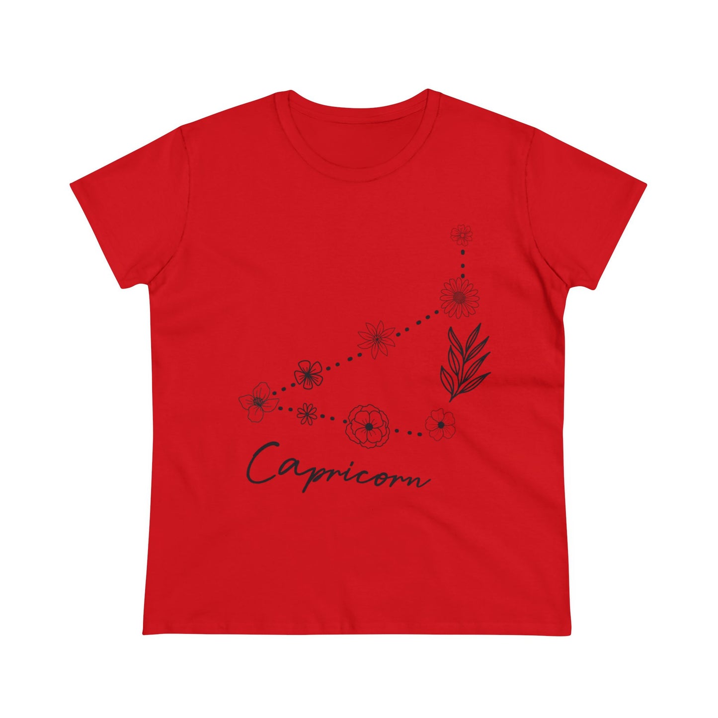 Flower Constellation - Capricorn - Astrology - Women's Midweight Cotton Tee