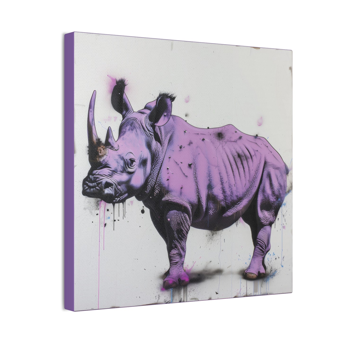 Purple Rhino - Canvas Stretched, 0.75"