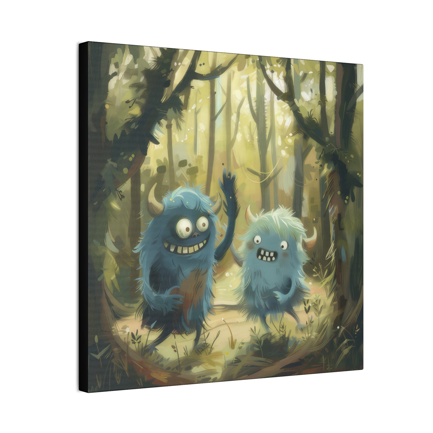 Happy Monsters - Canvas Stretched, 0.75"