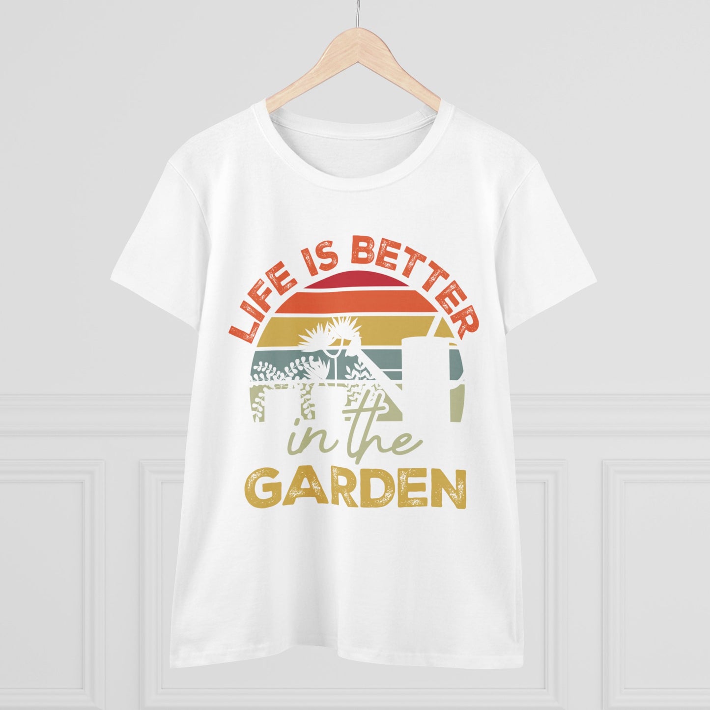 Life Is Better In the Garden - Gardening - Women's Midweight Cotton Tee