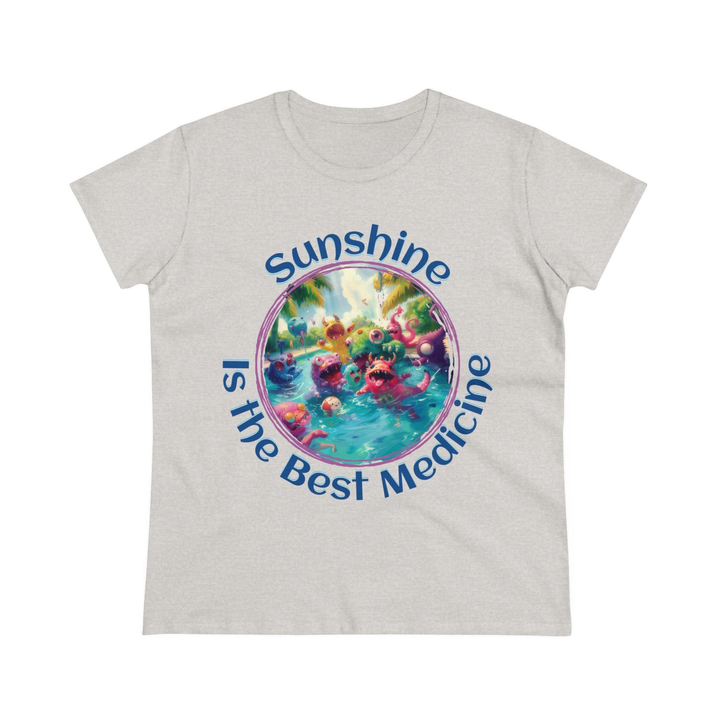 Sunshine is the Best Medicine - Women's Midweight Cotton Tee