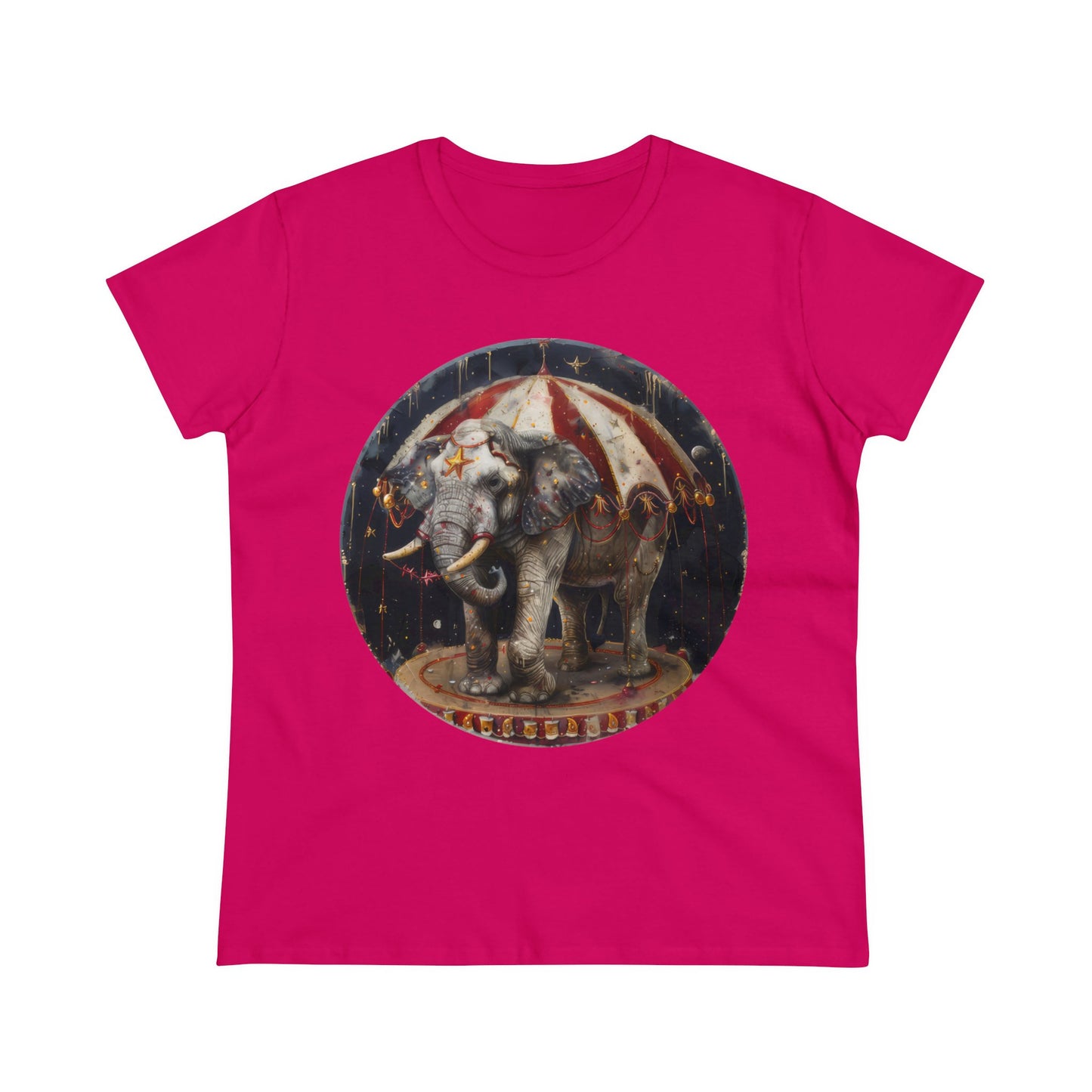 Circus Elephant - Women's Midweight Cotton Tee