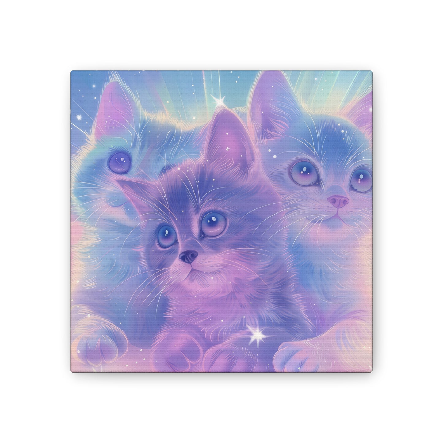 Sparkly Kitties - Canvas Stretched, 0.75"