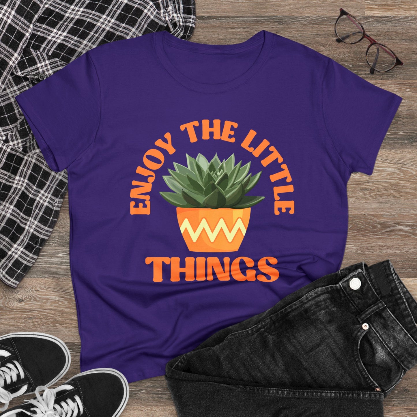 Enjoy the Little Things - Gardening - Women's Midweight Cotton Tee