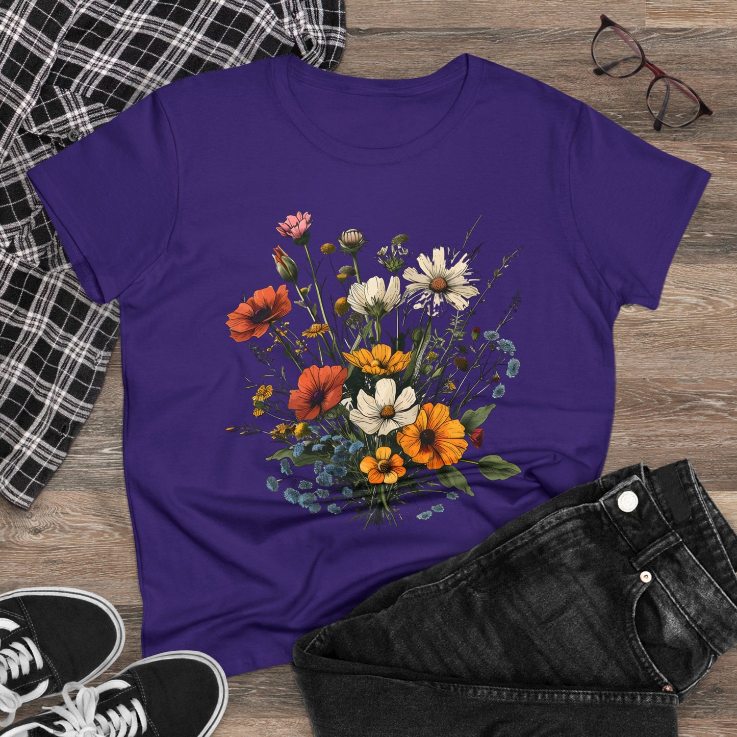 Wildflowers - Women's Midweight Cotton Tee