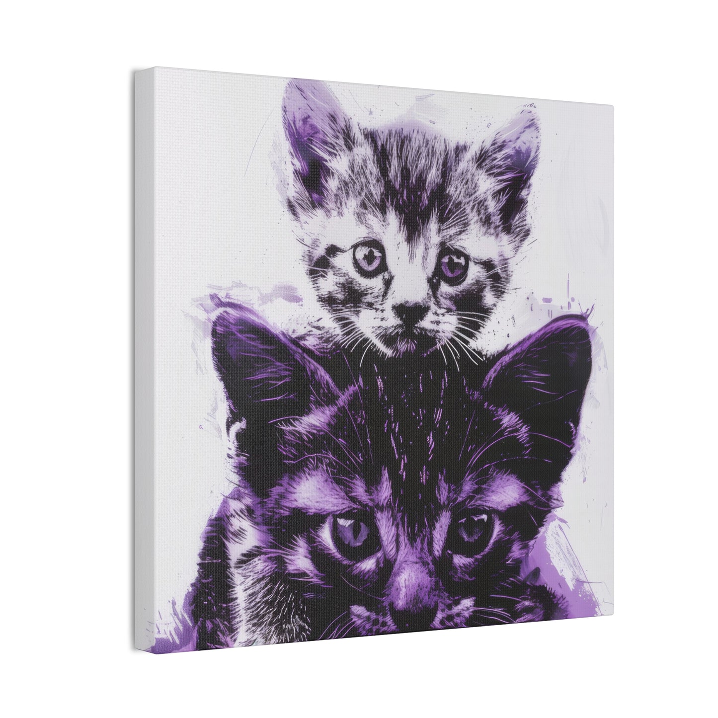 Stacked Cats - Canvas Stretched, 0.75"