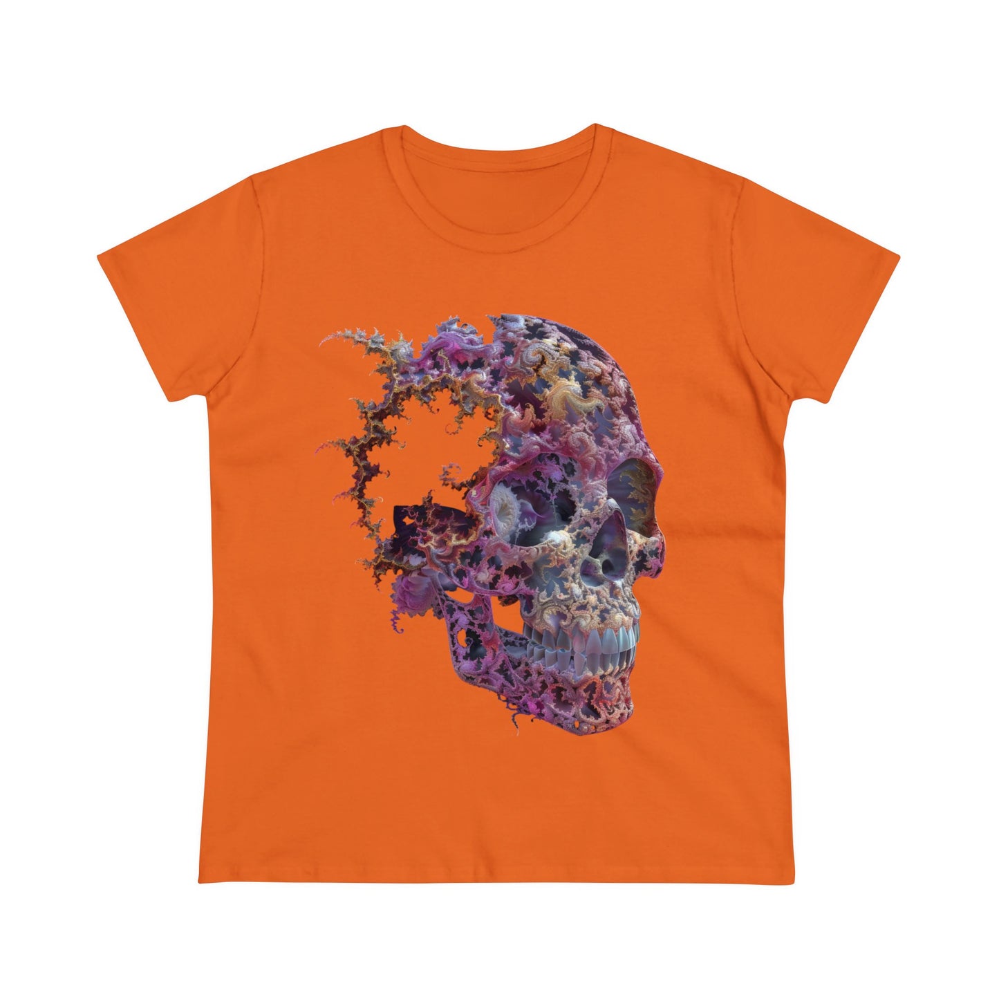 Fractal Skull - Women's Midweight Cotton Tee