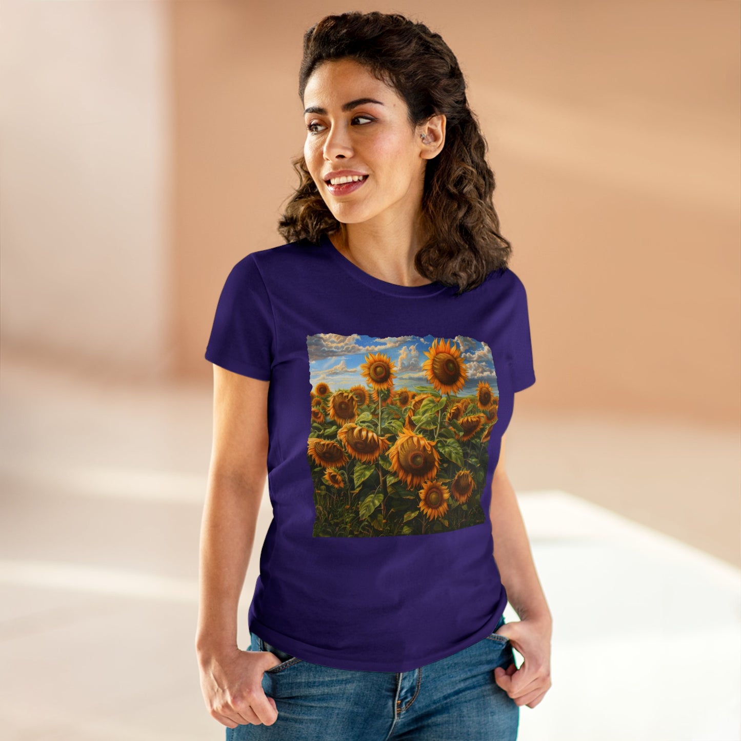 Sunflowers - Women's Midweight Cotton Tee