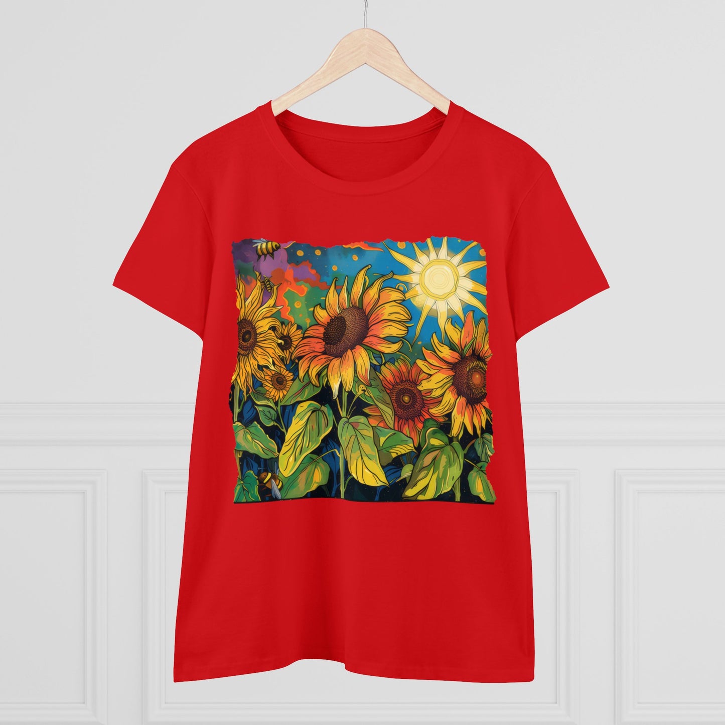 Sunflowers - Women's Midweight Cotton Tee