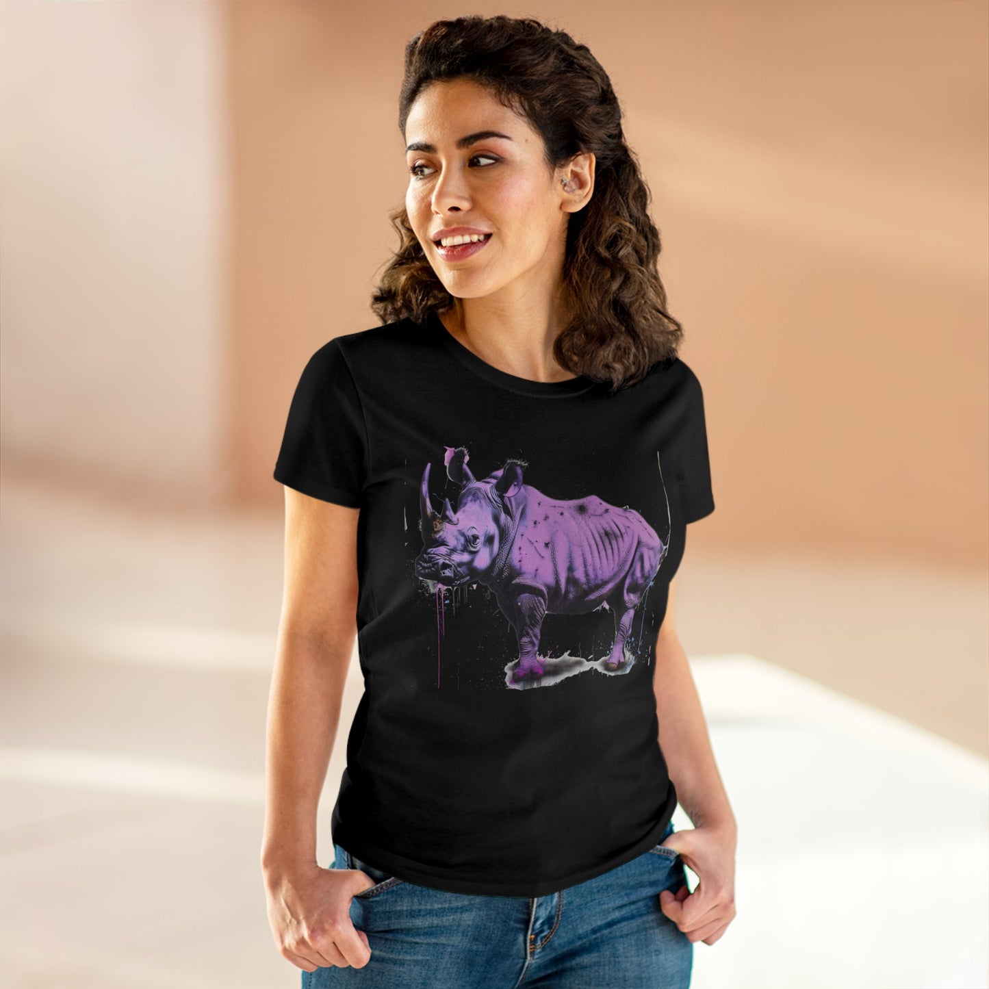 Purple Rhino - Women's Midweight Cotton Tee