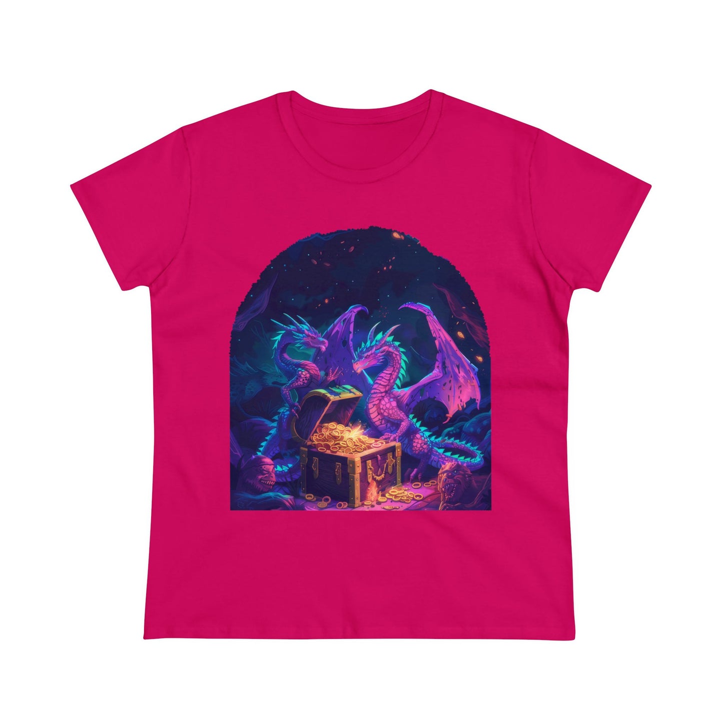 Dragons and Loot - Fantasy - Women's Midweight Cotton Tee